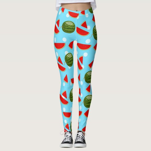 Watermeloen met plak leggings (Voorkant)