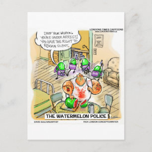 Watermeloen Moord Grappige T-shirts Mokken & Cadea Briefkaart