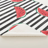Watermeloen naadloze patroonstrips sherpa deken (3/4)