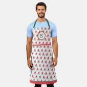 Watermeloen op Splatter Monogrammed Schort (Gedragen)