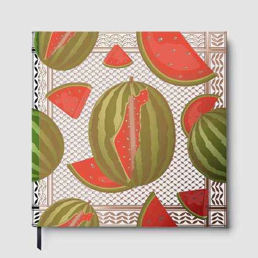 Watermeloen Palestina Kaart Slice Gastenboek (Voorkant)