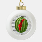Watermeloen Palestina Kaart Slice Keramische Bal Ornament (Voorkant)
