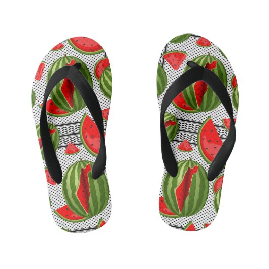 Watermeloen Palestina Kaart Slice Kinder Teenslippers (Voetbed)