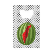 Watermeloen Palestina Kaart Slice Kredietkaart Flessenopener (Voorkant)