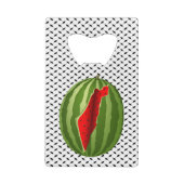 Watermeloen Palestina Kaart Slice Kredietkaart Flessenopener (Achterkant)