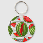 Watermeloen Palestina Kaart Slice Sleutelhanger (Voorkant)