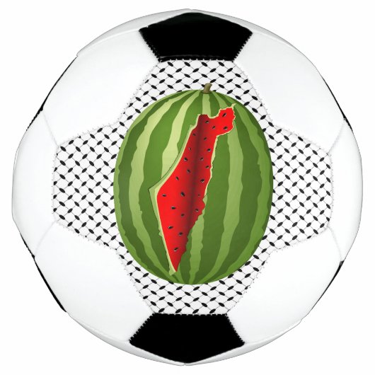 Watermeloen Palestina Kaart Slice Voetbal (Voorkant)