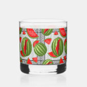 Watermeloen Palestina Kaart Slice Whisky Glas (Achterkant)