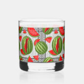 Watermeloen Palestina Kaart Slice Whisky Glas (Links)