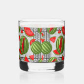 Watermeloen Palestina Kaart Slice Whisky Glas (Rechts)