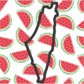 Watermeloen Pali 3x3 sticker (Voorkant)