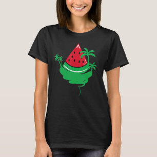 Watermeloen Palmstrand Melon Summer Tropical Fruit T-shirt