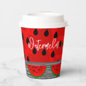 Watermeloen Papieren Bekers (Achterkant)
