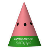 Watermeloen Party Verjaardags Meisje Roze Papier P Feesthoedjes (Voorkant)