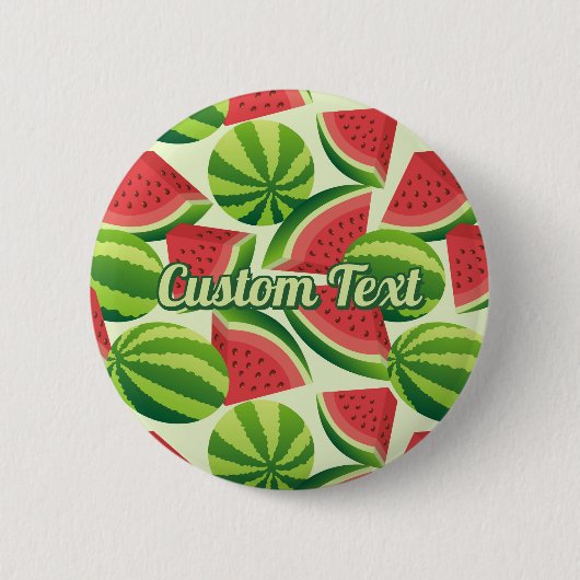 Watermeloen Pattern Pinback Button (Voorkant)