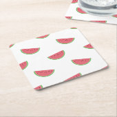 Watermeloen Pattern Summer Party Paper Onderzetter (Schuin)