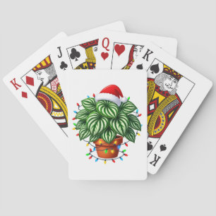 Watermeloen Peperomia Argyreia Kerst Pokerkaarten