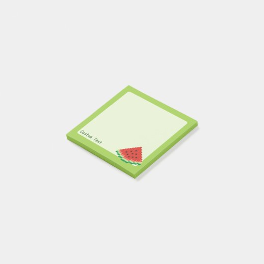 Watermeloen Pixel Art Post-it® Notes (Schuin)