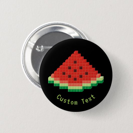 Watermeloen Pixel Art Ronde Button 5,7 Cm (Voorkant /achterkant)