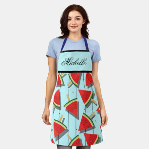 Watermeloen Popsicle Print Keuken Schort - Dames