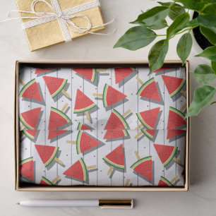 Watermeloen Popsicles & Strepen Patroon Tissuepapier
