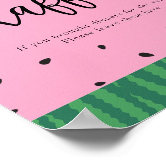 Watermeloen riffeloen poster (Hoek)