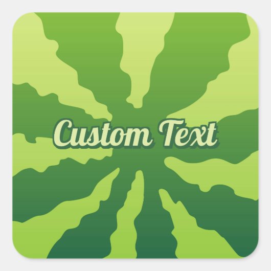 Watermeloen Rind Vierkante Sticker (Voorkant)