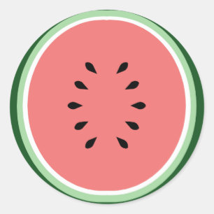 Watermeloen Ronde Sticker