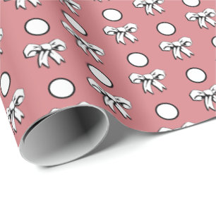 Watermeloen Roze en Witte Polka Dots Douche Party Cadeaupapier