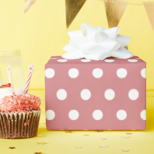 Watermeloen Roze en Witte Polka Dots Vrijgezellenf Cadeaupapier
