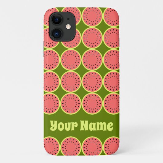 Watermeloen Roze Multi Name iPhone case (Achterkant)