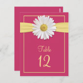 Watermeloen Roze Shasta Daisy Tafel Kaarten (Voorkant / Achterkant)