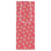 Watermeloen Roze Wijn Cadeautas (Voorkant)