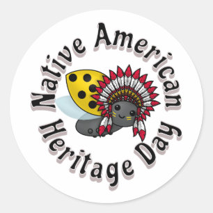 Watermeloen Seizoen Lieveheersbeestje Ronde Sticker