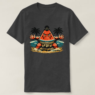 Watermeloen Shogun Strand Sumo — Vintage Zomer Oor T-shirt