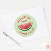 Watermeloen Slice Aangepaste Zelfgemaakte Product  Ronde Sticker (Envelop)