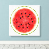 Watermeloen Slice Fruit Art Canvas Afdruk (Insitu (Houten vloer))