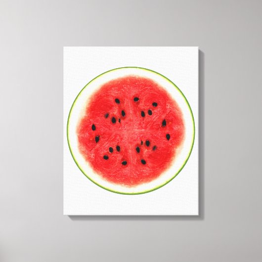 Watermeloen Slice Fruit Art Canvas Afdruk (Voorkant)