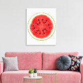Watermeloen Slice Fruit Art Canvas Afdruk (Insitu (Woonkamer))