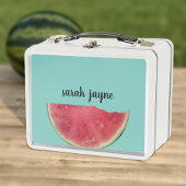 Watermeloen Slice gepersonaliseerde metalen lunchb