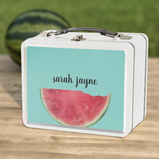Watermeloen Slice gepersonaliseerde metalen lunchb