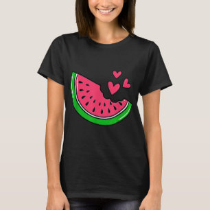 Watermeloen Slice Melon Hearts Lovers Eating Fruit T-shirt