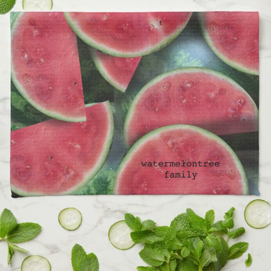 Watermeloen Slice Patroon Custom Keuken Handdoek (Gevouwen)