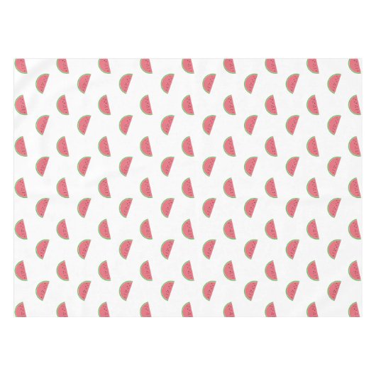 Watermeloen Slices Patroon Roze en Witte Zomer Tafelkleed (Voorkant (Horizontaal))