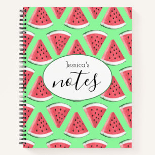 Watermeloen Slices Pink Green Summer Fruit Notitieboek
