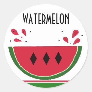 Watermeloen Splash Ronde Sticker