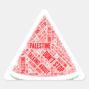 Watermeloen Stop niet met praten over Palestina Driehoek Sticker