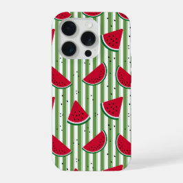 Watermeloen Streep Naadloos Patroon iPhone 15 Pro Hoesje