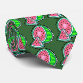 Watermeloen Stropdas (DARK) (Opgerold)