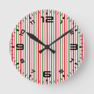 Watermeloen Summer Stripes Pattern-56206 Ronde Klok